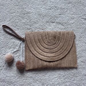 Rattan Envelope Clutch/Crossbody Bag